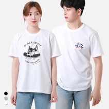 무지티센터 소프트 라운드 프린팅 디자인 티셔츠 반팔