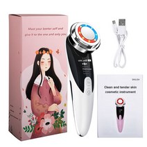 뷰티디바이스다기능 뷰티 디바이스 Led 초음파 클리닝 스킨 리주버네이션 머신 라이트 테라피 페이스 리프, 01 white with box