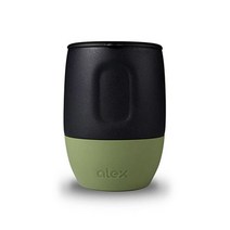 알렉스 스텐 보온보냉 텀블러 12온스, 바디(블랙)/슬리브(올리브)