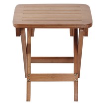 카시안 원목 접이식 스툴 의자 CN 간이 보조 협탁 대나무 인테리어 화장대 실내 야외 정원 캠핑 폴딩 사각 식탁, 대