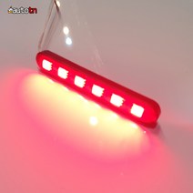 12v MOXI 오토바이 자동차 5050 6구 싸이키 스트로브 파박이 LED, 빨강