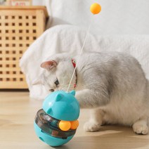 고양이 장난감 스틱 텀블러 놀잇감 깃털 벨 추천, 핑크 민트 볼 바람개비