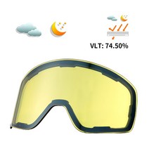 VECTOR 스키 고글 스노우 보드 자외선 차단 Poc 남녀 공용 UV400 눈 보호 이중 안경, 5.Only lenses