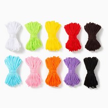 3mm 폴리 매듭실 10종 팔찌 만들기 공예 재료, 빨간색