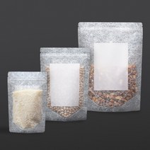 홍진포장 인쇄형 눈꽃한지 지퍼스탠드 스탠딩지퍼백 대량판매 사이즈 6종, 1500매, 1박스, 15x22cm