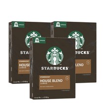 스타벅스 네스프레소 인텐시티 8 하우스 블렌드 커피 파즈 18캡슐 Starbucks By Nespresso Intensity 8 House Blend Coffee Pods, 3팩
