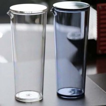 [A+]저그 1L 카페 보틀 투명 포트 물병 물통 워터 원형, 1L 청색