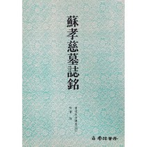 서예교재 서도기법 (25) 소효자묘지명 (해서) 운림당