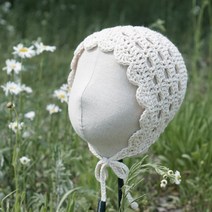 슬로우모먼츠 사계절 데이지 보넷 - 아기보넷 코바늘 보넷 만들기 DIY 키트, 17포도주, 1개