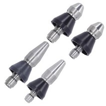압력 와셔 터보 노즐 스테인레스 스틸 뾰족한 5000PSI 화장실 용 견고한 고효율 미니, 02 Style2