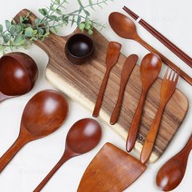 대추나무 천연옻칠 식사소품 /우드스푼/포크/젓가락, 13. 볶음스푼(대)