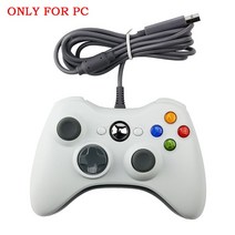 콘솔 게임패드 무선 게임 컨트롤러 Xbox 360 용 USB 유선 Windows 7 / 8 10 PC Joypad 진동 패드 조이스틱, [02] White2
