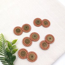 마미쏘잉/ 천연가죽 자석단추 5개-블랙 브라운 카멜/ 의류 니트 가방 자석단추, 블랙5개, 5개