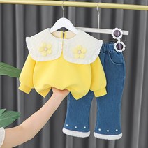 몽실이 누빔카라 기모 상하복 겨울 외출복 여아