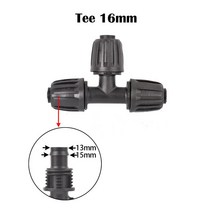 나사 가공기 파이프 호스 압착기 배관 16mm 1/2 ''PE 파이프 커넥터 스플리터 티 커플링 나사산 잠, 04 D_01 1Pc
