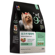 목우촌 펫9단 요크셔테리어 전용사료 1.8kg 전연령 애견사료, 1.8g, 오리
