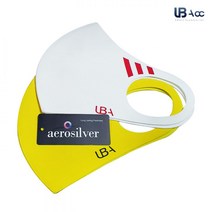 UBA 코오롱 실크 에어로 실버 국내산 패션 마스크, 화이트-S