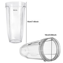 원액기 과일 레몬 과즙기 착즙기 Behogar 24oz 투명 플라스틱 교체 컵 부품 액세서리 뉴트리 닌자 900W 10, 한개옵션0
