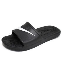 정품 국내배송 나이키 카와 샤워 슬라이드 슬리퍼 블랙 남자 여자 스포츠 실내화 신발 832655-001