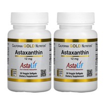 [1+1] CGN 캘리포니아골드뉴트리션 아스타잔틴 AstaLif 퓨어 아이슬란드산 12mg 30 정 베지 소프트젤 헤마토구균