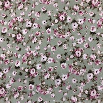 나염 폴리원단 꽃무늬원단 플라워패턴 원피스원단 의류원단 소품만들기 패브릭원단 홈패브릭 5종, QDC, 그레이