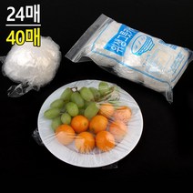 간편한 일회용 반찬비닐커버 악취방지 고무줄커버 위생롤백 식품포장용랩 투명랩 주방용랩 1회용, 40매