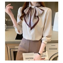 왕리본 블라우스 여성 리본 셔츠 24