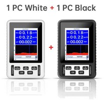 방사능 측정기 라돈 전자파 2.8 인치 LCD 가이거 계수기 핵 방사선 검출기 엑스레이 베타 감마 검출기 실시간 평균 누적 방사성 테스터, [05] White and Black