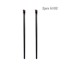 make up brush 붓 메이크업 아이 브로우 라이너 브러쉬 작은 각진 눈썹 컨투어 메이크업 화장품 도구 2 개, 한개옵션1, 02 2pcs A02