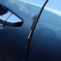 USK 더뉴 말리부 6D카본 도어가드 문콕방지 인테리어 몰딩 포인트 레터링 인테리어 악세사리, 블랙카본(4P)