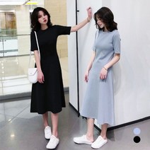 여성스러운 여친 데이트룩 A라인 반팔 데일리 원피스