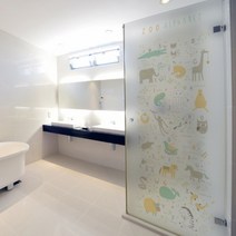 바보사랑 cm385 동물원알파벳 유리문시트지.꾸밈