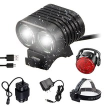 라이딩을 자전거 라이트 2000 루멘 USB 충전식 헤드라이트 백 테일라이트 슈퍼 이트 4가지 모드 MTB 라이트 통근을 IP65 방수 산악 라이트.BGSL
