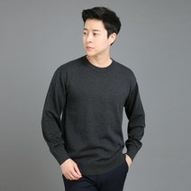 파파브로 남성 국산 베이직 라운드넥 울 니트 JP-KN-NTR-차콜