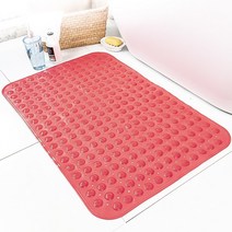욕실 논슬립매트 PVC 논슬립 바닥매트 호텔 욕조 발매트 마사지매트 목욕 논슬립 빨판매트, 레드