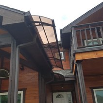 550X8600 주차장비가림 테라스파고라 폴리카보네이트 돌출차양 렉산지붕제작 햇빛가리게, 투명, 블루, 실버