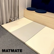 양면 층간소음방지 놀이방 4cm 폴더매트, 그레이(단일색상)