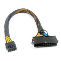 랜선분배기 24 핀 10 ATX PSU 주 전원 어댑터 Lenovo PC 서버 용 IBM 꼰 슬리브 케이블 12인치 30, [01] green