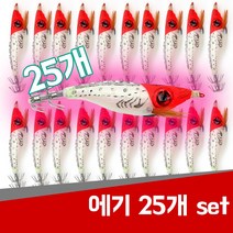 현진피싱 왕눈이 반짝이 에기 set 25개 15개 쭈꾸미 갑오징어 한치 문어 왕발 수박 옥수수 색동에기, C-06. 왕눈이왕발 핑크 15개