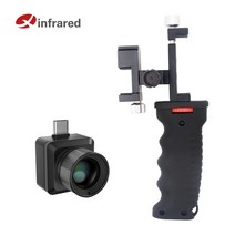 xinfrared infiray 공식 t2pro 단안 열 카메라 night vision imager phone android type c 사냥 홀더 laser pointer, 홀더가 있는 t2 pro
