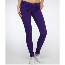 닥터데님 여자 컬러 패턴 프린트 스키니진 데님 청바지 - 키시 바이올렛 보라