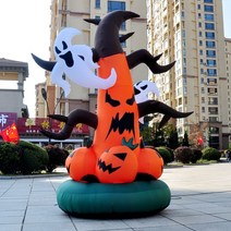 할로윈 에어풍선 공기조형물 호박 유령나무 캠핑장 키즈풀빌라 유치원 놀이체육, 2미터 높이의 할로윈 호박 유령 나무