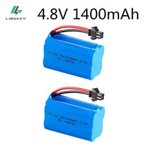 2pc 4.8v 1400mah ni-cd 배터리 nicd aa 충전식 팩 rc 자동차 보트 장난감