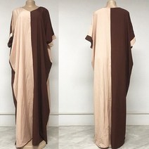 키코이 캉가 Polyester African Dresses for Women Summer Short Sleeve V-neck Long Dress Robes Clothes, [01] 싱글 사이즈, [02] MULTI