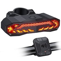 Onvian 5in1 자전거 윙커 라이트 알람 110dB 자전거 방향 지시기 테일 라이트 5 점등 모드 스마트 브레이크 경고・AUTO광・진동 센서 스마트 로드 오토바이 라이트 좌회전 우회전 윙커 라이트 기능 무선 리모트 콘 USB 충전식 방수 방범 기능 서