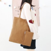 여성 캐주얼 패션 스웨이드 파우치구성 숄더백