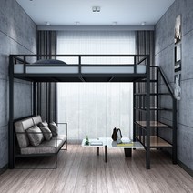 철제 성인 벙커침대 낮은 어른 2층 벙커형 침대 펜션, 1200mm2000mm총 높이는 1.9m 바닥