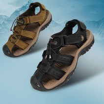 [에코로바] 고급 누벅 가죽 남성 아웃도어 라이더 트레킹샌들 등산샌들 ER0900