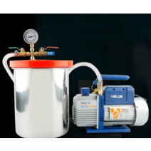 미니 소형 탈포기 6L 12L 진공상자 기포제거 실리콘, 6리터+ 1리터 진공 펌프