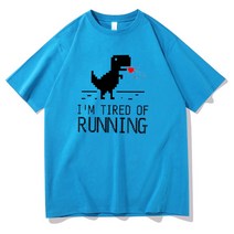 아두이노 Frontend 프로그래머 셔츠 Chrome Dino Geek 해커 코더 선물 웹 개발자 Tshirt Mens Cotton Tee I, 03 Light Blue_07 4XL